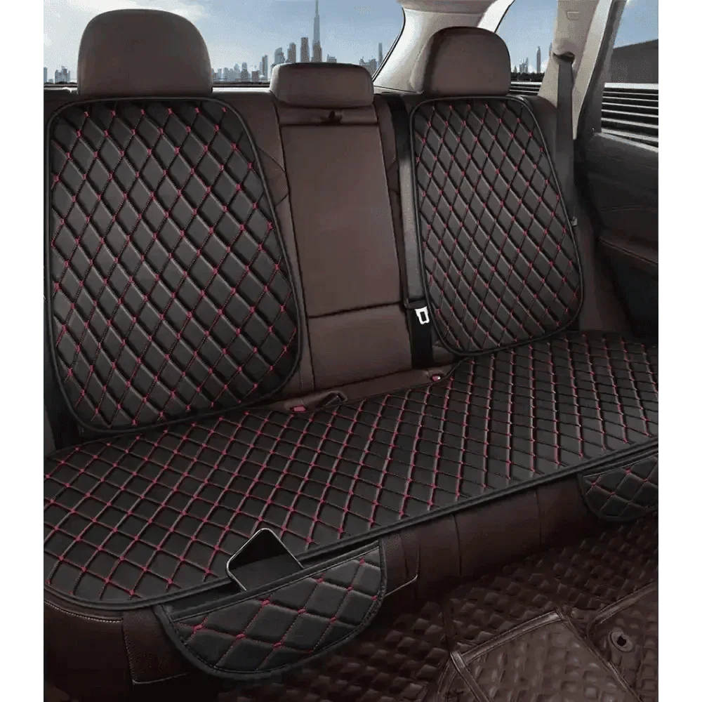 Premium Black Quilted Leather Car Seat Covers