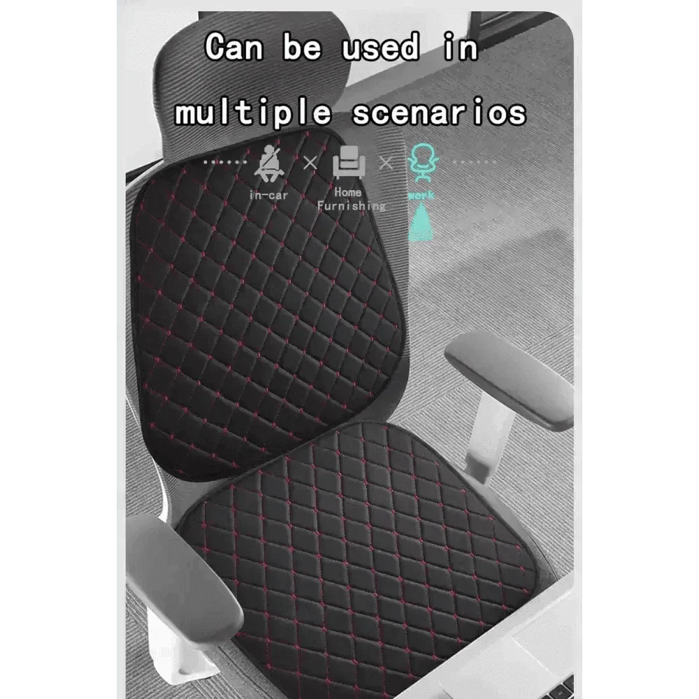 Premium Black Quilted Leather Car Seat Covers