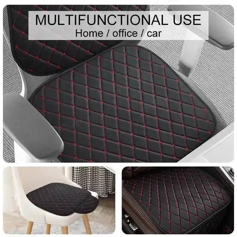 Premium Black Quilted Leather Car Seat Covers