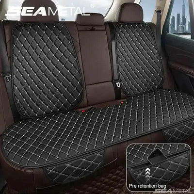 Premium Black Quilted Leather Car Seat Covers