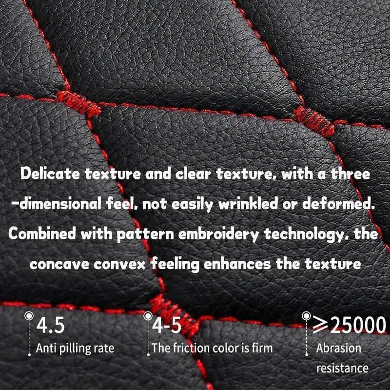 Premium Black Quilted Leather Car Seat Covers