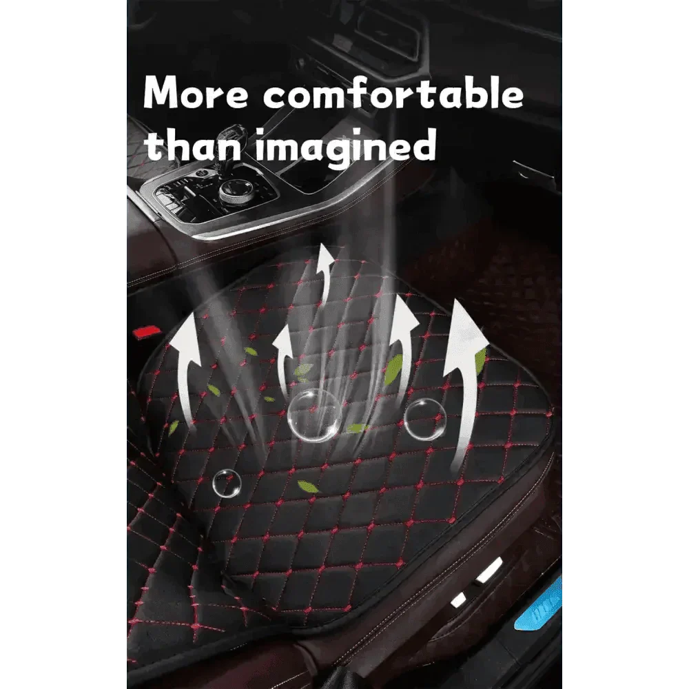 Premium Black Quilted Leather Car Seat Covers