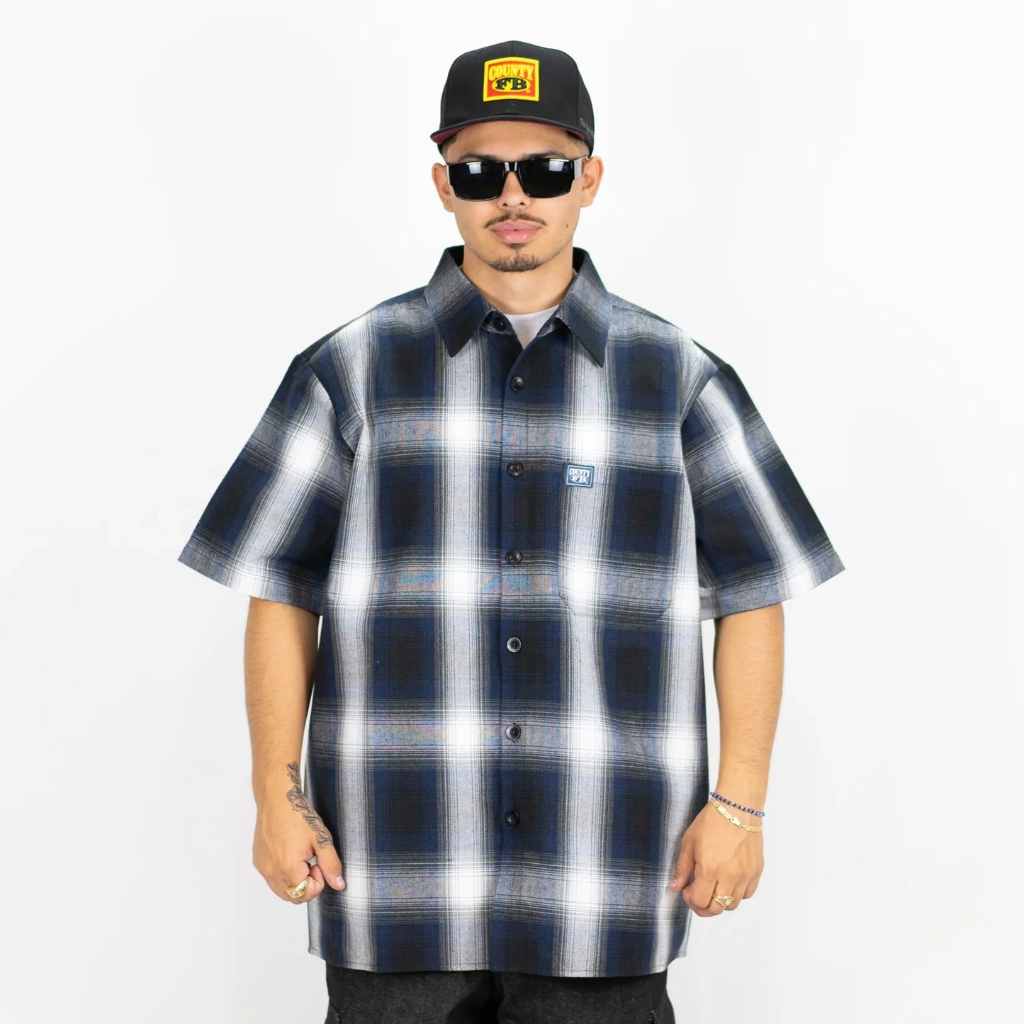 FB County Short Sleeve Checker Flannel Shirt - Korvel