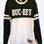 Buc-ee's Black and White Varsity Long Sleeve Shirt