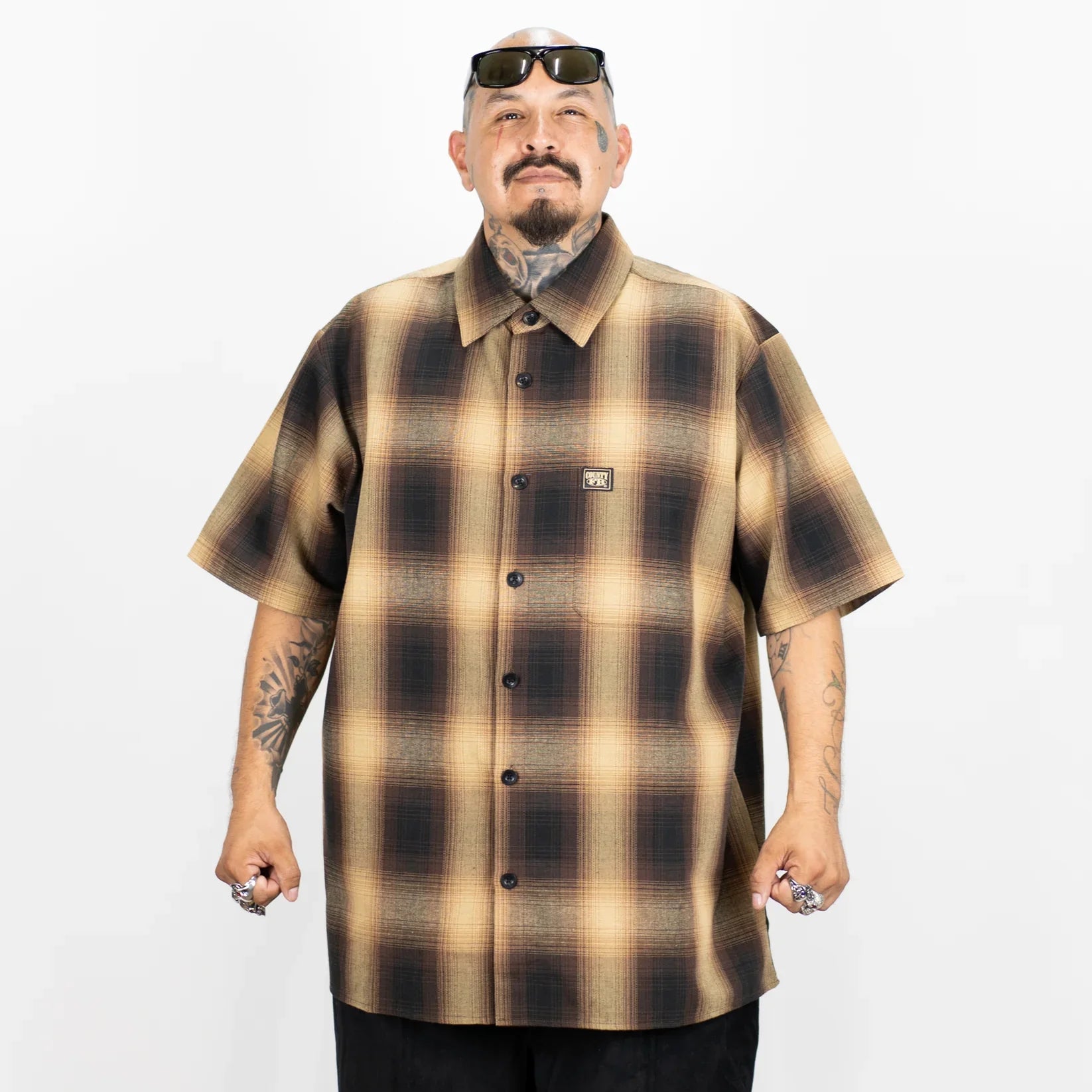 FB County Short Sleeve Checker Flannel Shirt - Korvel
