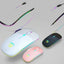 Black USB Rechargeable RGB LED Wireless Mouse