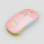 Black USB Rechargeable RGB LED Wireless Mouse