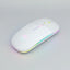 Black USB Rechargeable RGB LED Wireless Mouse