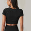 THRIXINE Elite Crop Top : Vêtements de sport noirs haut de gamme