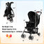 Carrito de Viaje Premium para Niños Pequeños con Capota - Negro