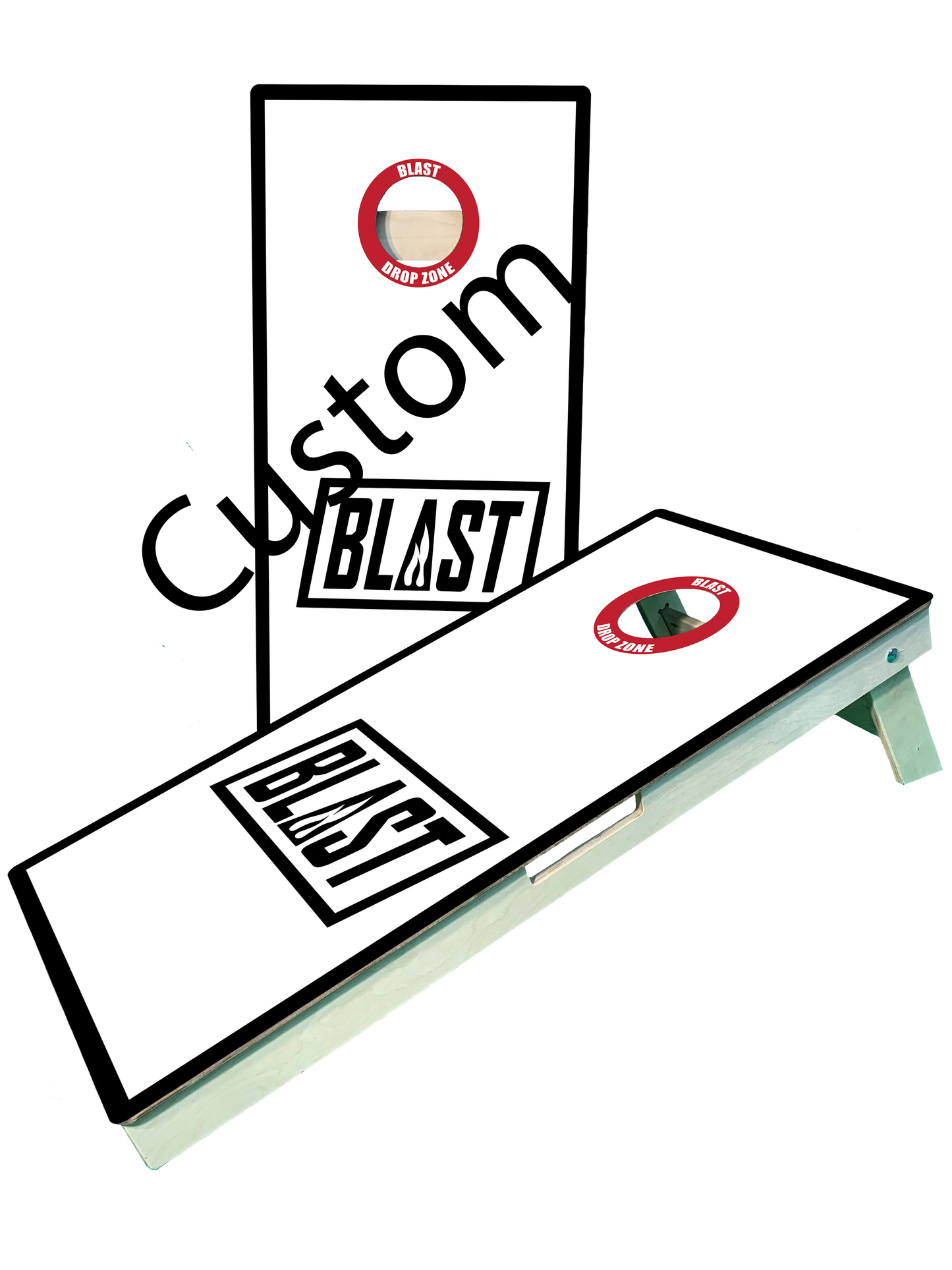 Custom Blast Elite Series Cornhole Boards with Premium 1” Tops - Korvel