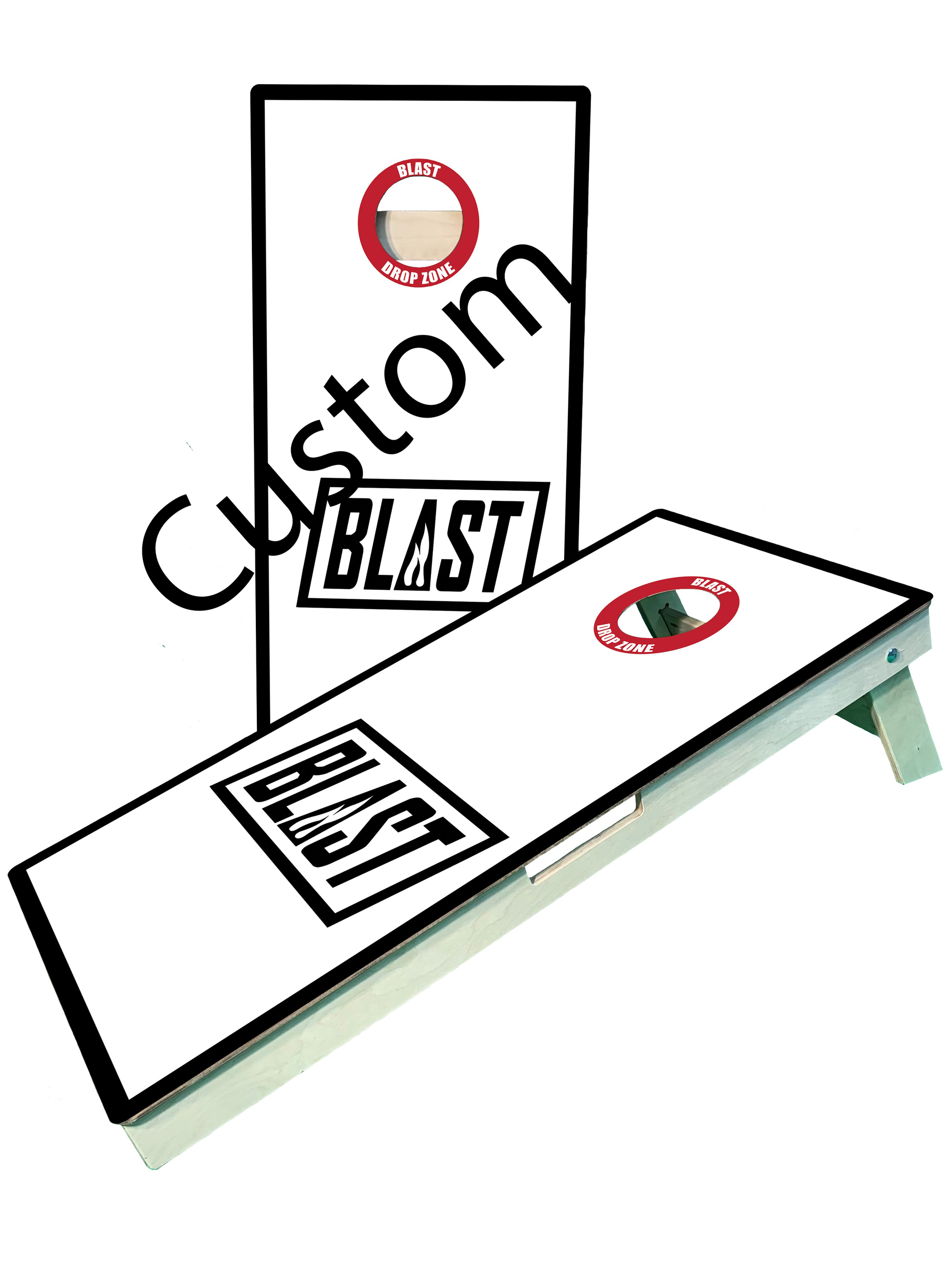 Custom Blast Elite Series Cornhole Boards with Premium 1” Tops - Korvel