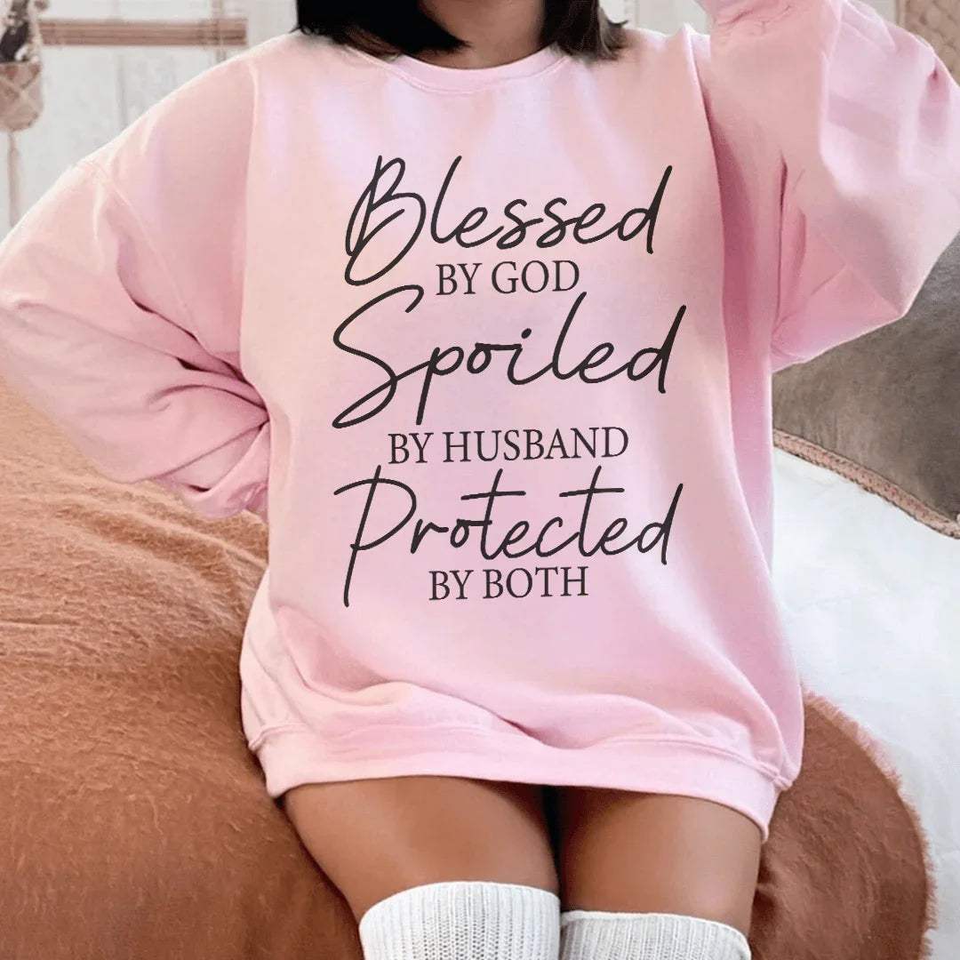 Blessed By God Spoiled By Husband Sweatshirt