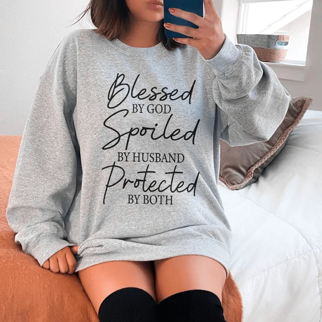 Blessed By God Spoiled By Husband Sweatshirt