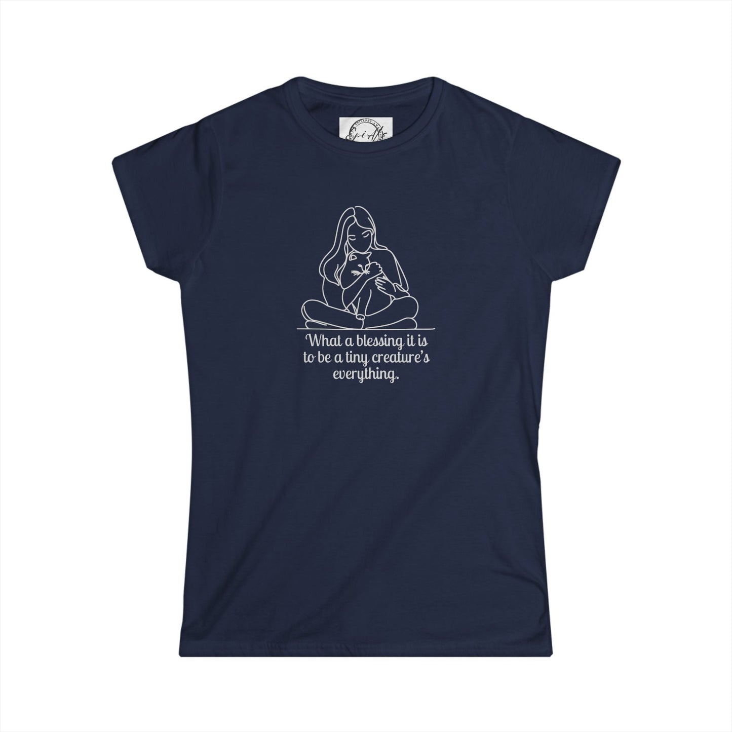 Camiseta Softstyle Inspiracional para Amantes de Gatos Blessing