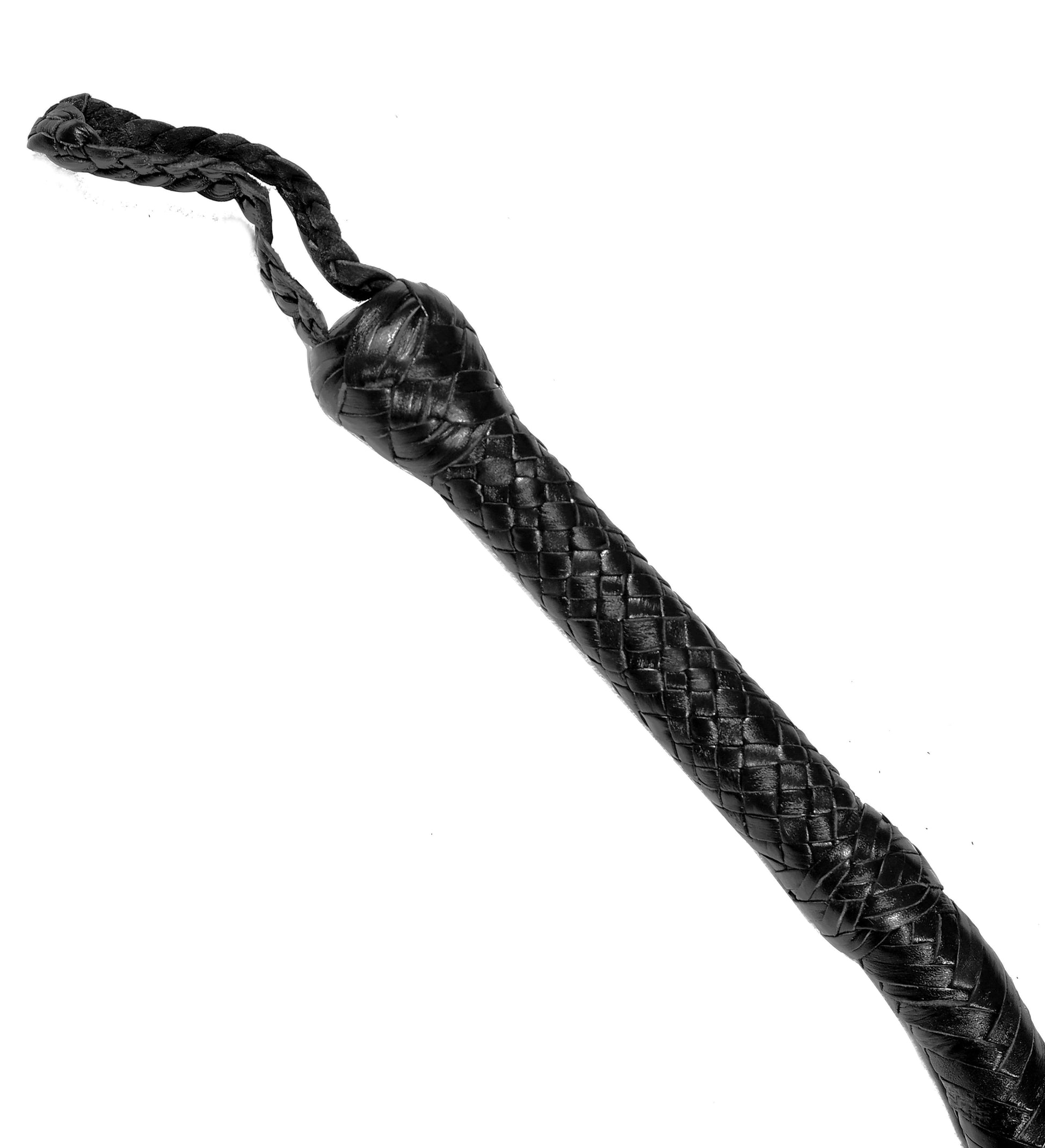 KBS Knives Store Handmade Leather Bullwhip - Premium Quality (4ft to 16ft, Snake Black) - Korvel