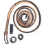 Premium Tan & Black Leather Cattle Whip by KBS Knives (4ft–16ft) - Korvel