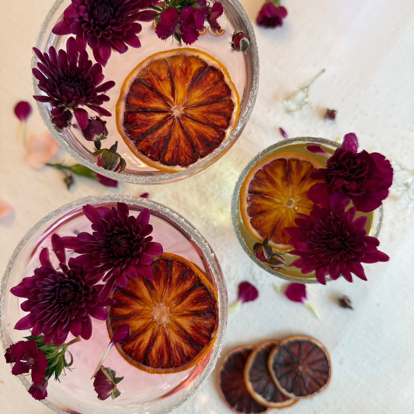 Tranches d'orange sanguine déshydratées pour bar et décoration