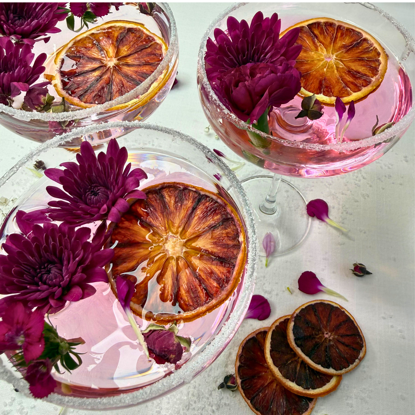 Tranches d'orange sanguine déshydratées pour bar et décoration