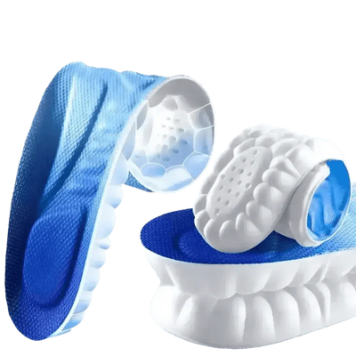 Blue and White Sports Insoles with Breathable Shock Absorption
