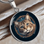 Collier Pendentif Petit Chat aux Yeux Bleus