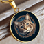 Collier Pendentif Petit Chat aux Yeux Bleus
