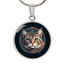 Collier Pendentif Petit Chat aux Yeux Bleus