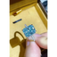 Bague en Moissanite de 2 Carats avec Pierre Précieuse Bleue