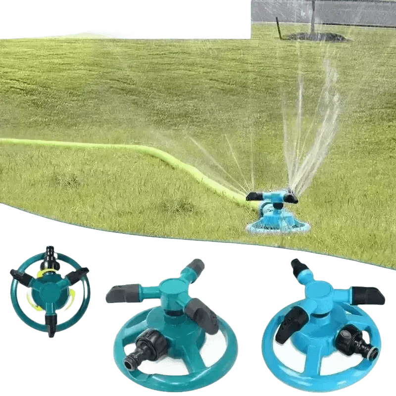 Blue Rotating Garden Sprinklers for Effortless Watering