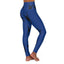 Blue Scared Kitty High Waisted Yoga Leggings