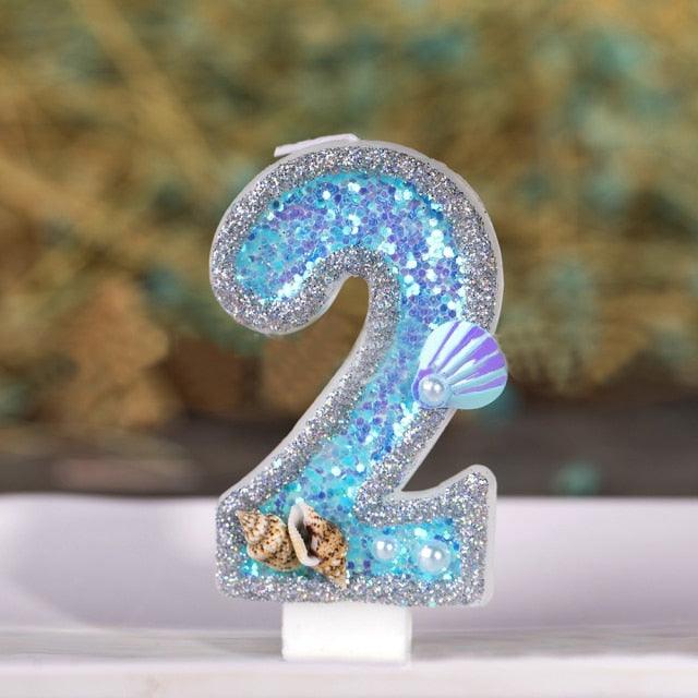 Velas de Cumpleaños con Números de Brillo - Elegantes Adornos para Pasteles 0-9