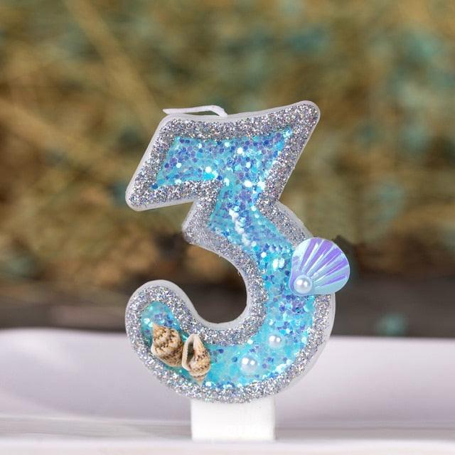 Velas de Cumpleaños con Números de Brillo - Elegantes Adornos para Pasteles 0-9