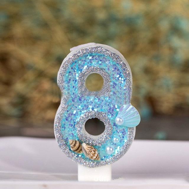 Velas de Cumpleaños con Números de Brillo - Elegantes Adornos para Pasteles 0-9