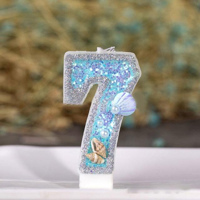 Velas de Cumpleaños con Números de Brillo - Elegantes Adornos para Pasteles 0-9