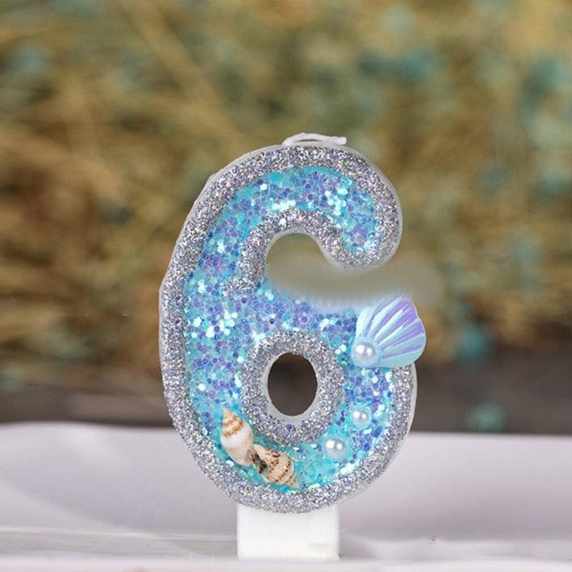Velas de Cumpleaños con Números de Brillo - Elegantes Adornos para Pasteles 0-9