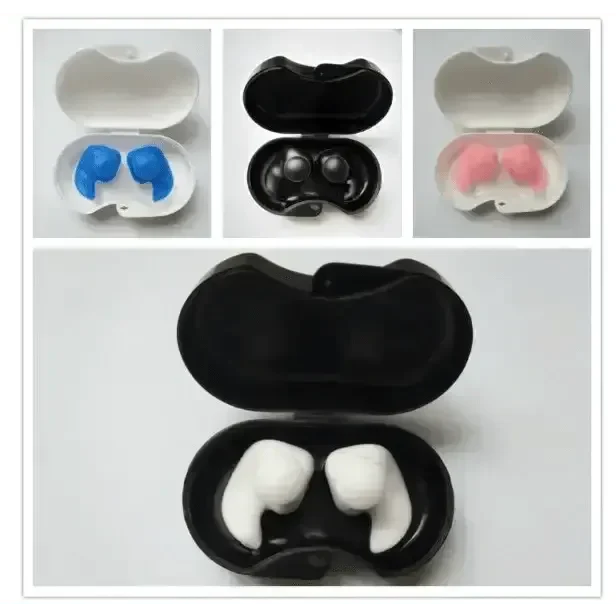 Blue Silicone Water Sports Earplugs - Hypoallergenic Comfort