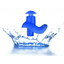 Blue Silicone Water Sports Earplugs - Hypoallergenic Comfort