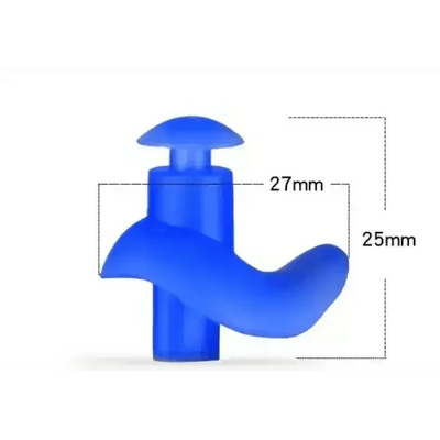 Blue Silicone Water Sports Earplugs - Hypoallergenic Comfort
