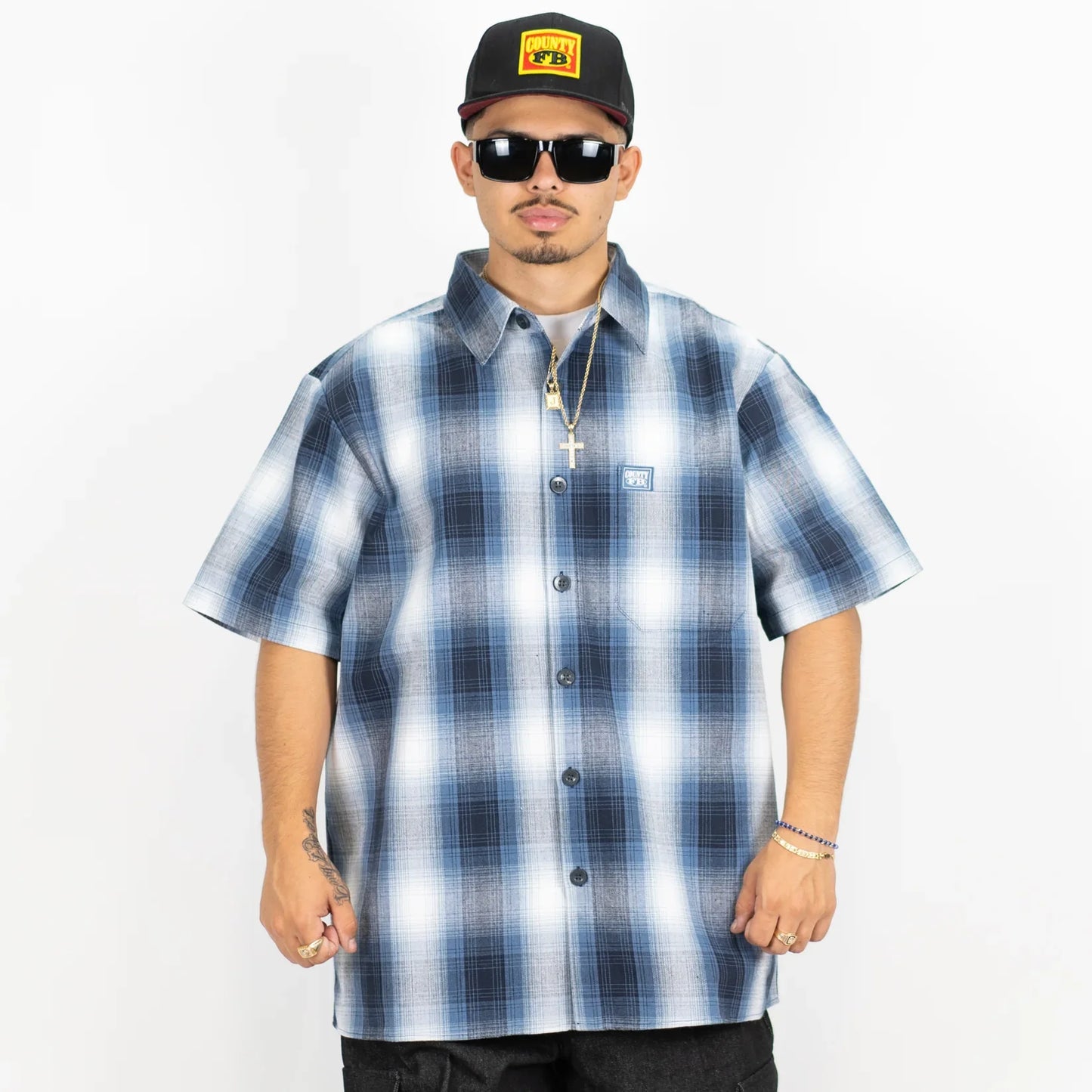 FB County Short Sleeve Checker Flannel Shirt - Korvel