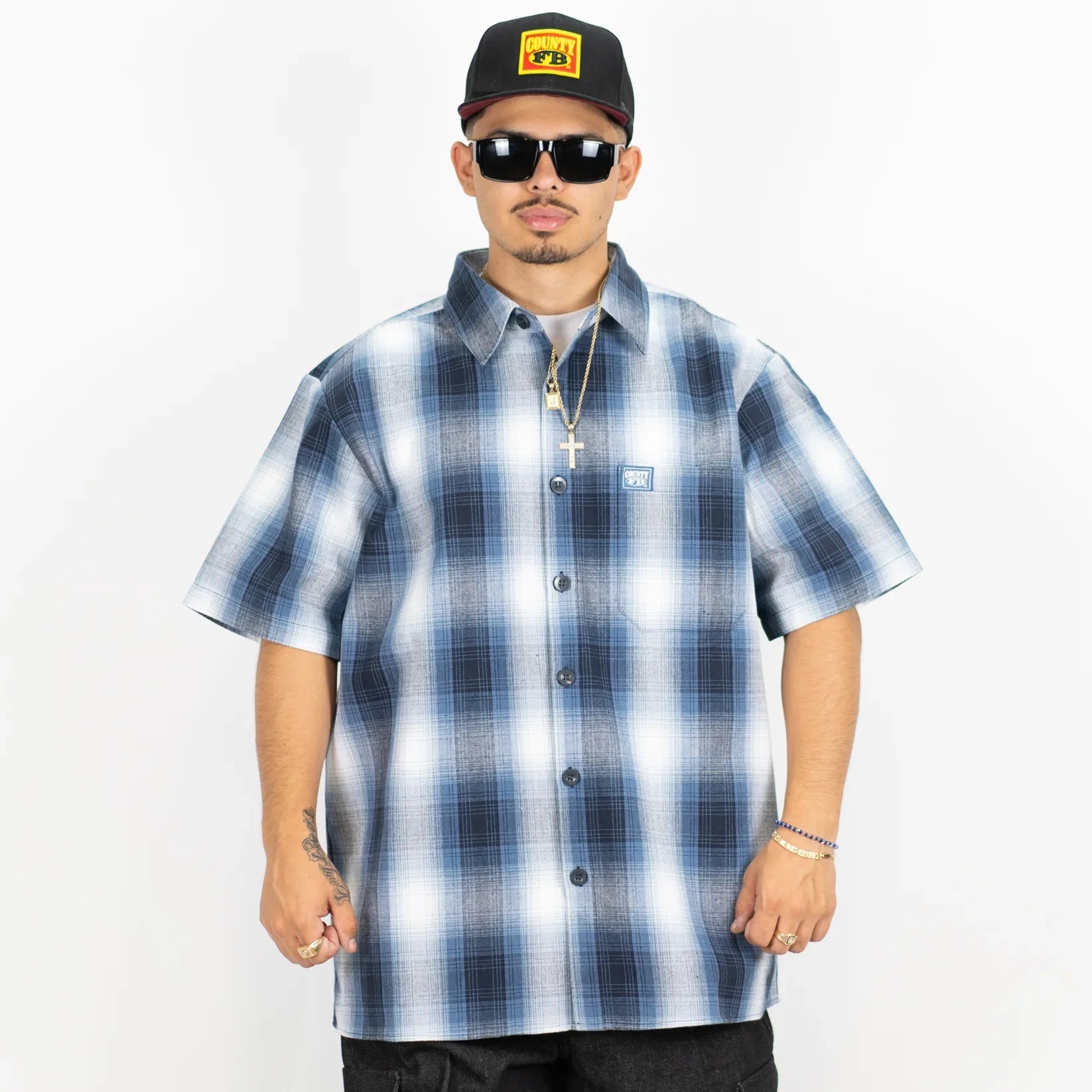 FB County Short Sleeve Checker Flannel Shirt - Korvel