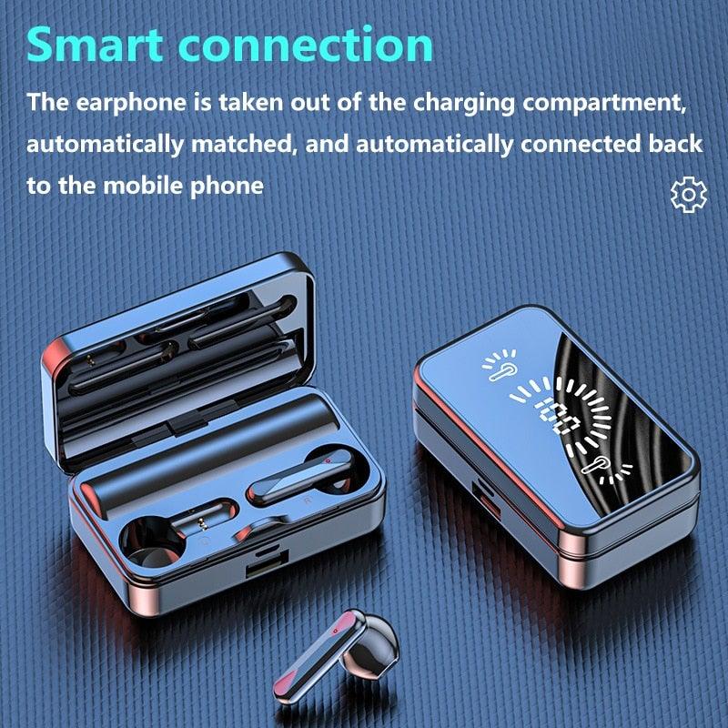 Écouteurs de sport sans fil Bluetooth 5.1 avec microphone
