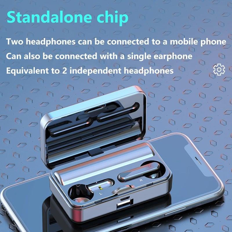 Écouteurs de sport sans fil Bluetooth 5.1 avec microphone