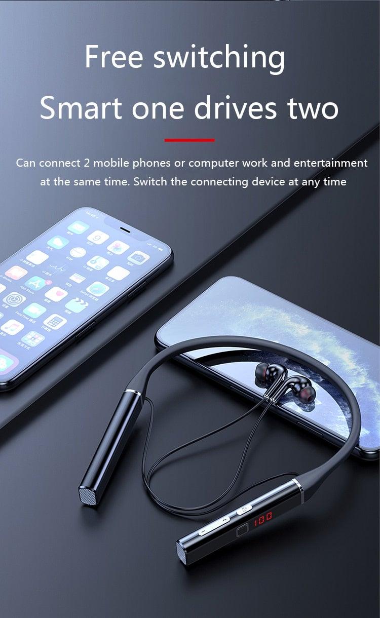 Premium Bluetooth Neckband Headphones with Noise Cancelling