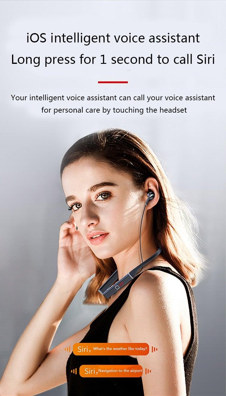 Premium Bluetooth Neckband Headphones with Noise Cancelling