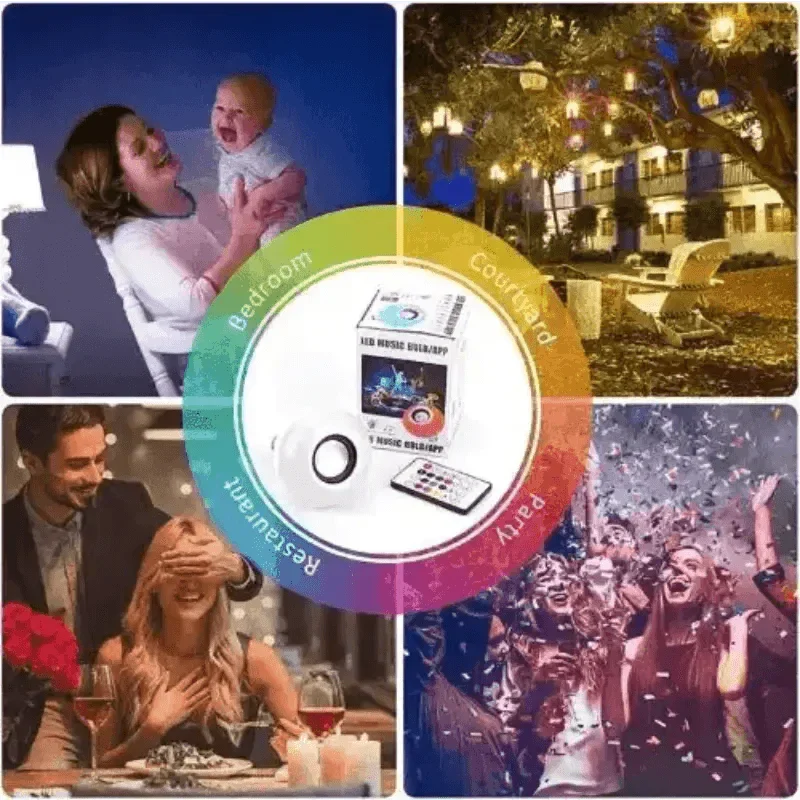 Ampoule musicale Bluetooth RGBW