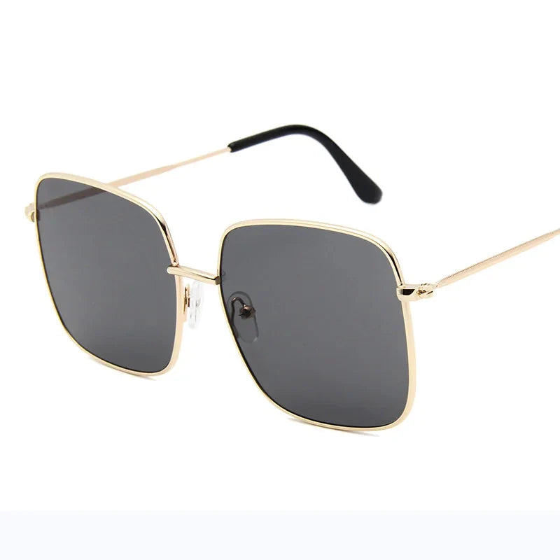 Lunettes de soleil carrées de luxe avec protection UV400