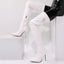 Thigh High Leather Stiletto Heels