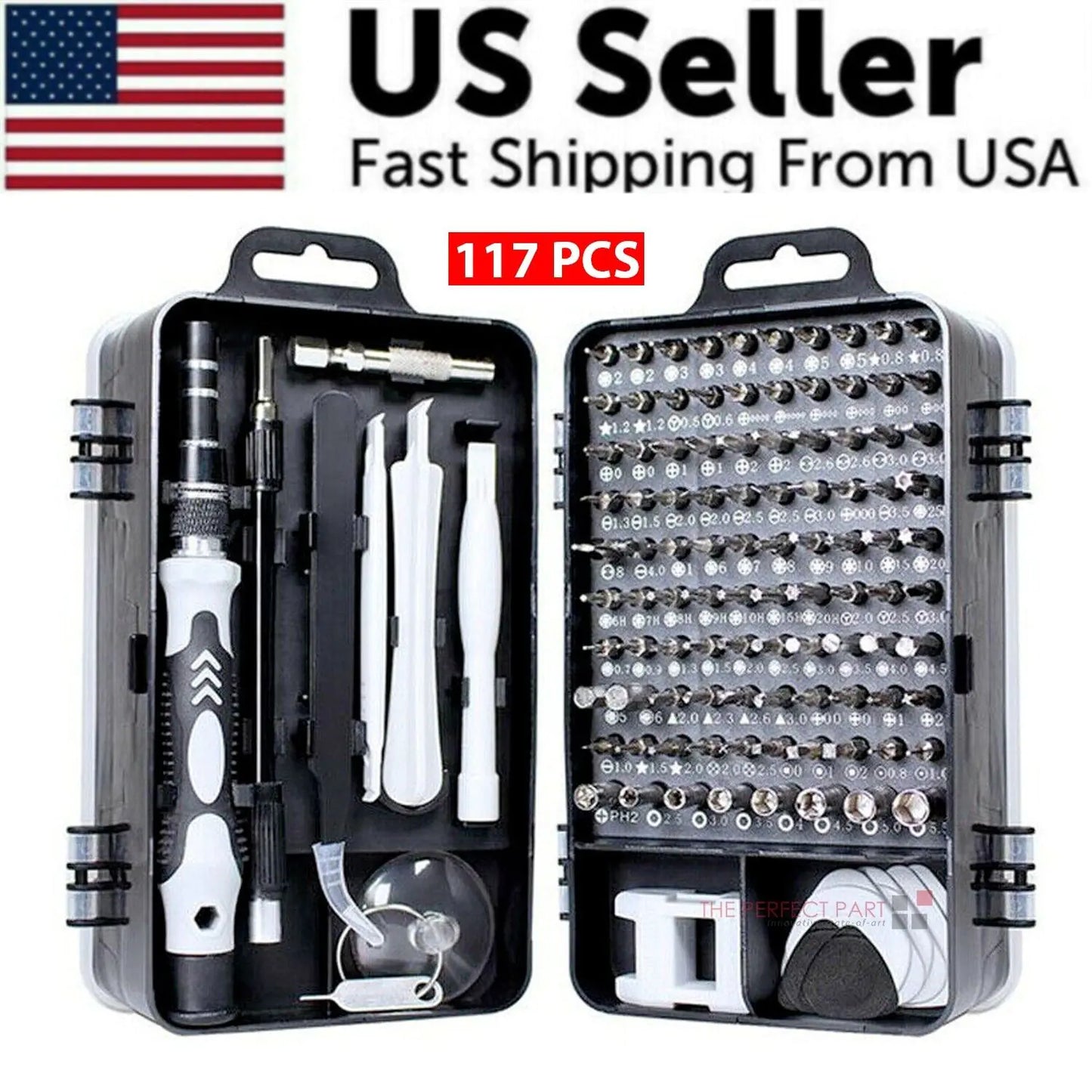 Ensemble de 117 pièces de bits de tournevis magnétiques pour la réparation d'iPhone et de MacBook