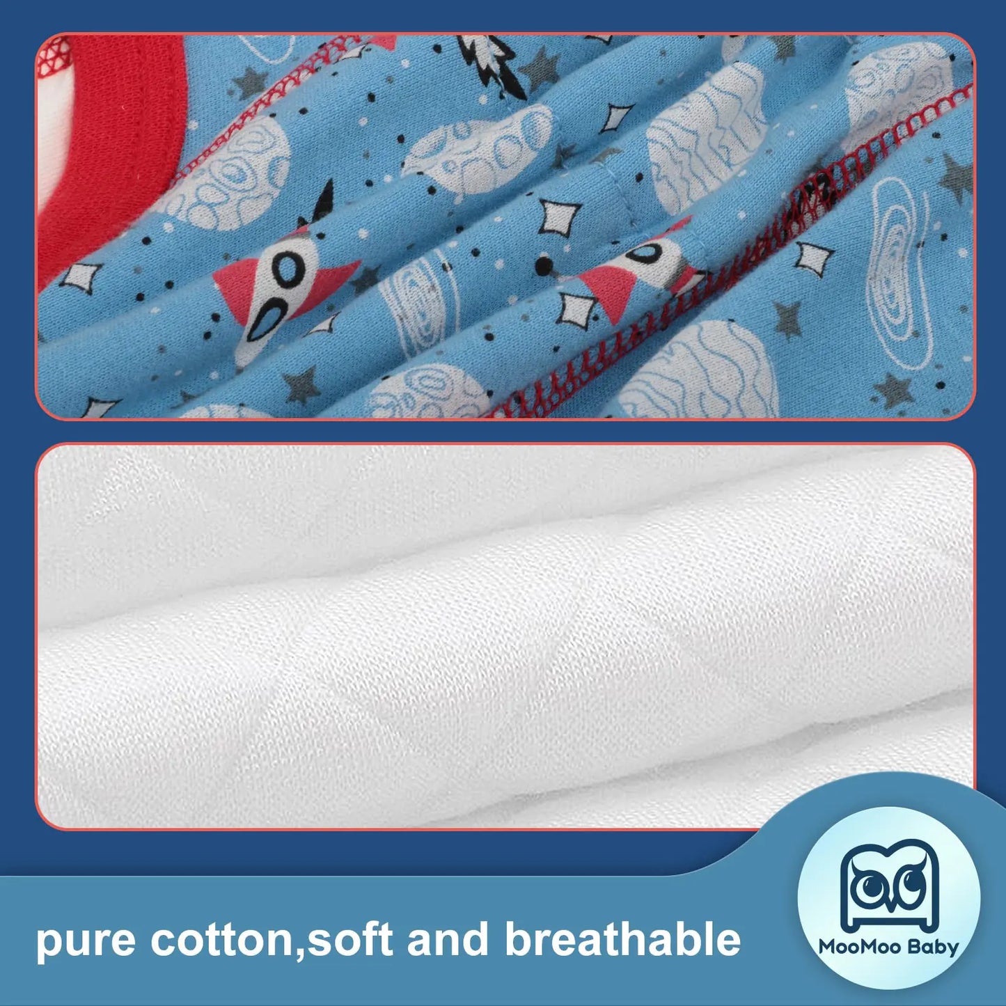 MooMoo Baby Paquete de 8 Pantalones de Entrenamiento de Algodón para Niños Pequeños 2T-9T