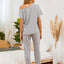Boat Neck Top and Pants Lounge Set